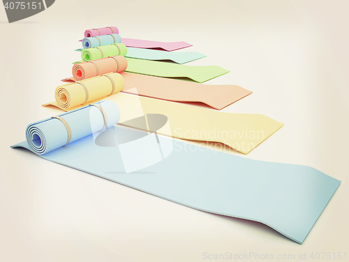 Image of karemats. 3D illustration. 3D illustration. Vintage style.