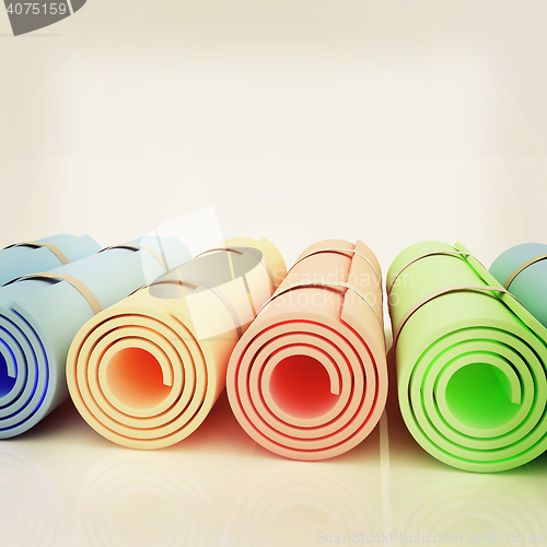 Image of karemats. 3D illustration. 3D illustration. Vintage style.