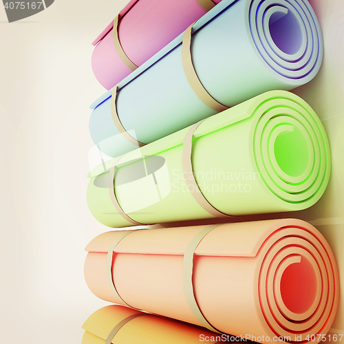 Image of karemats. 3D illustration. 3D illustration. Vintage style.