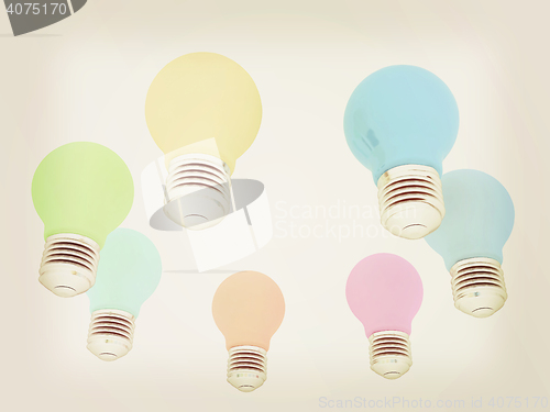 Image of lamps. 3D illustration. 3D illustration. Vintage style.