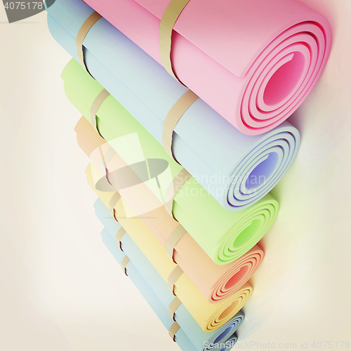 Image of karemats. 3D illustration. 3D illustration. Vintage style.