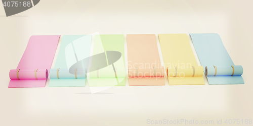 Image of karemats. 3D illustration. 3D illustration. Vintage style.