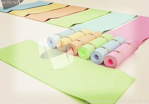 Image of karemats. 3D illustration. 3D illustration. Vintage style.