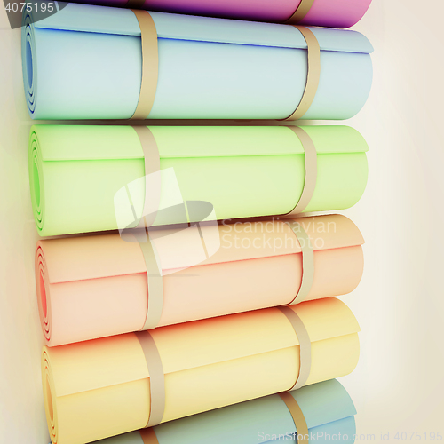 Image of karemats. 3D illustration. 3D illustration. Vintage style.