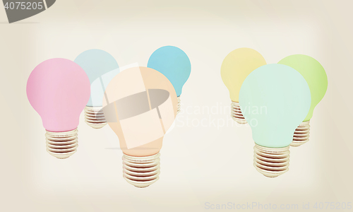 Image of lamps. 3D illustration. 3D illustration. Vintage style.