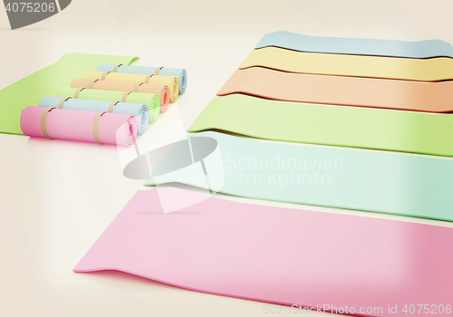 Image of karemats. 3D illustration. 3D illustration. Vintage style.