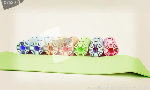 Image of karemats. 3D illustration. 3D illustration. Vintage style.