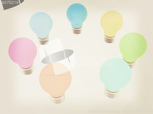 Image of lamps. 3D illustration. 3D illustration. Vintage style.