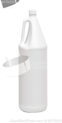 Image of white plastic bottle isolated