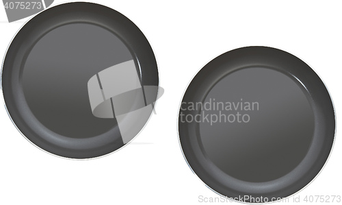 Image of empty pan on white background
