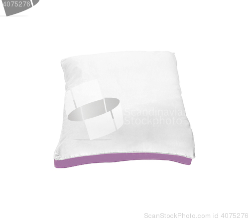 Image of close up of a white pillow