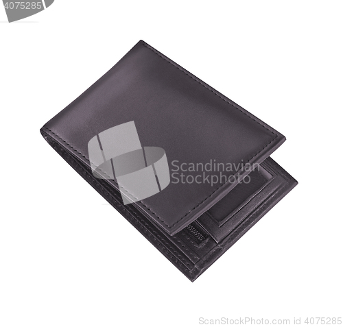 Image of black wallet  on white background