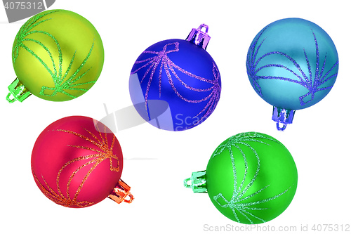 Image of Christmas multicolor balls 