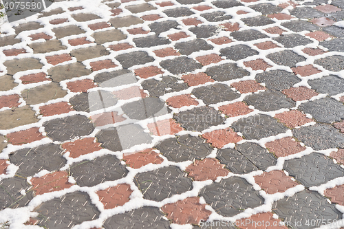 Image of snow on pavement