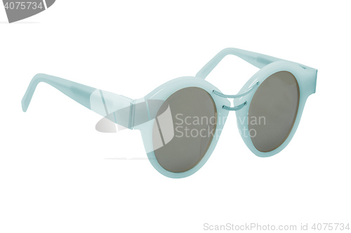 Image of Women\'s blue sunglasses isolated