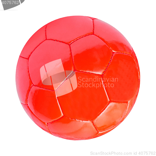 Image of Red soccer ball isolated