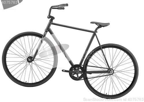 Image of Bicycle over white background