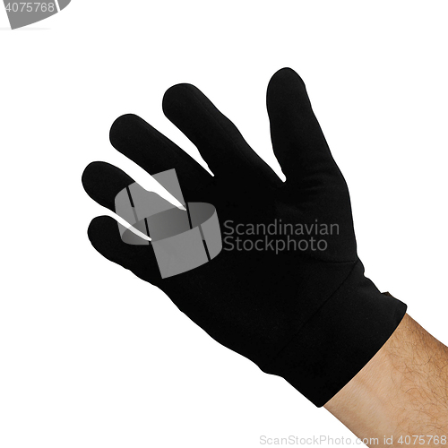 Image of black glove isolated