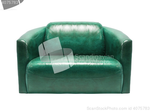 Image of leather armchair isolated