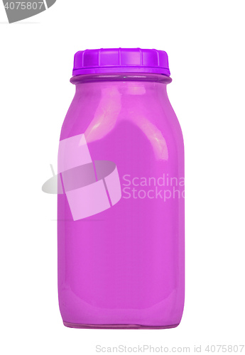 Image of the bottle violet color packaging