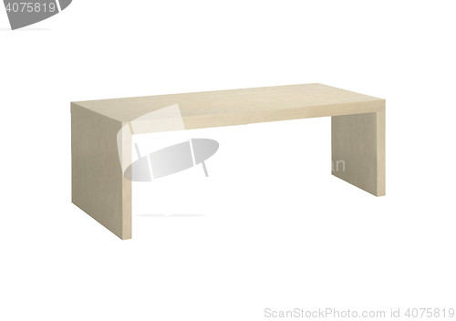 Image of Wooden Park Bench Isolated
