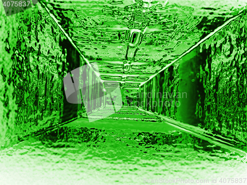 Image of abstract green tunnel 