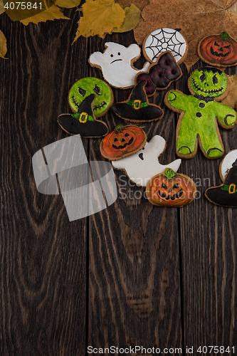 Image of Homemade delicious ginger biscuits for Halloween