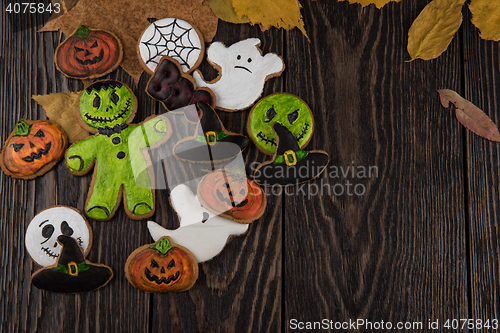 Image of Homemade delicious ginger biscuits for Halloween