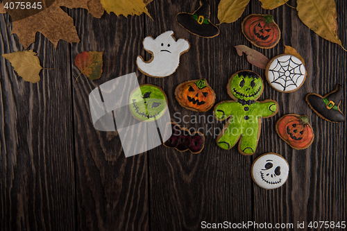 Image of Homemade delicious ginger biscuits for Halloween