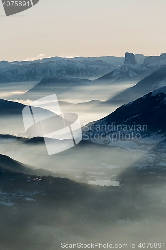 Image of Mountains cloudy landscape