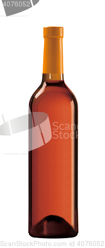 Image of bottle of wine isolated on white