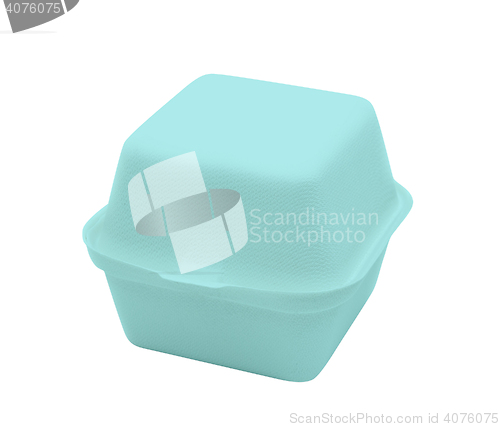 Image of Plastic food box isolated on white