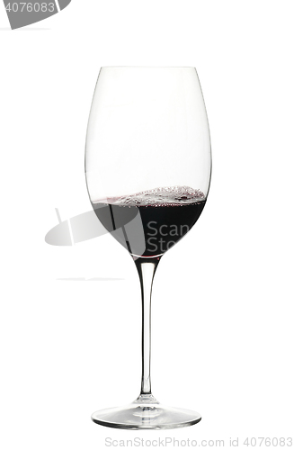 Image of Red wine in a glass isolated