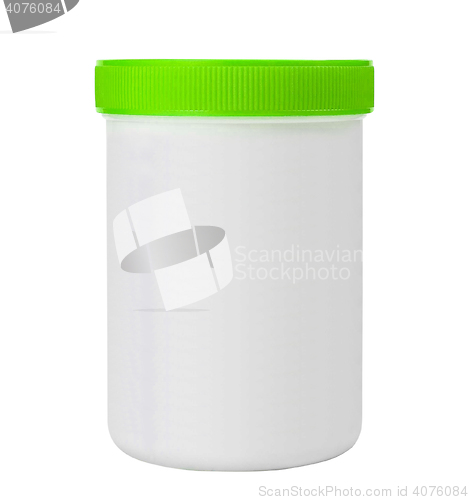 Image of Plastic jar isolated on white