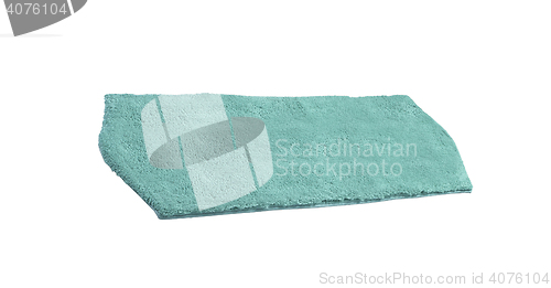 Image of Blue bath rug isolated on white