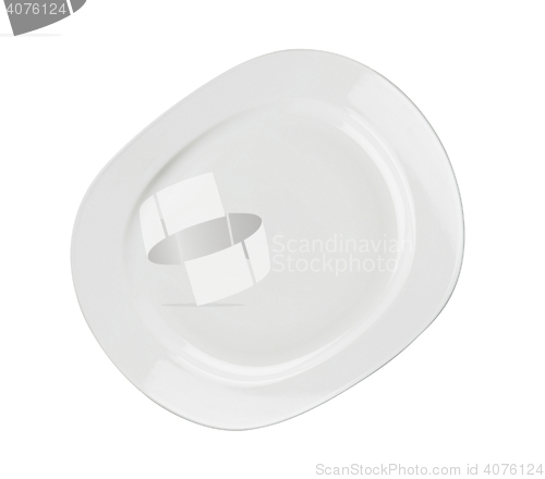 Image of Empty plate on white background