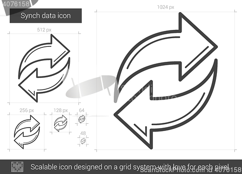 Image of Synch data line icon.