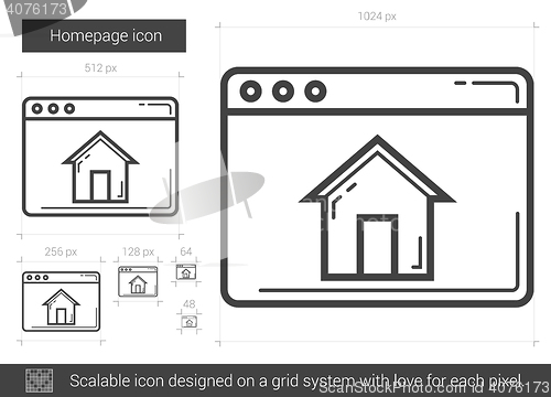 Image of Homepage line icon.