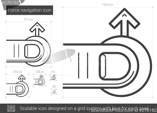 Image of Force navigation line icon.