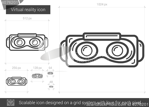 Image of Virtual reality line icon.