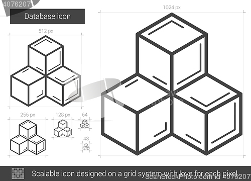 Image of Database line icon.