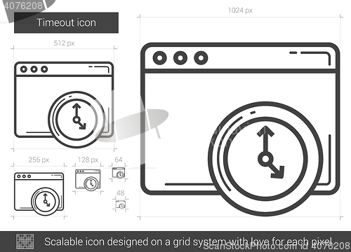Image of Timeout line icon.