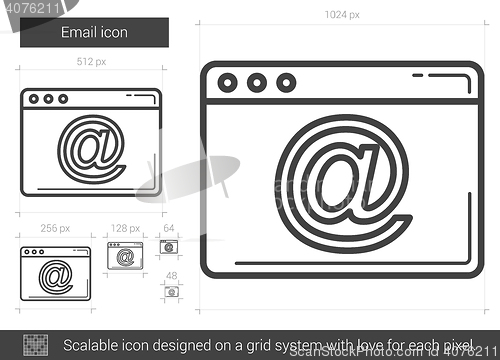 Image of Email line icon.