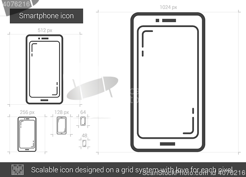 Image of Smartphone line icon.