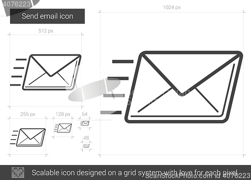 Image of Send email line icon.