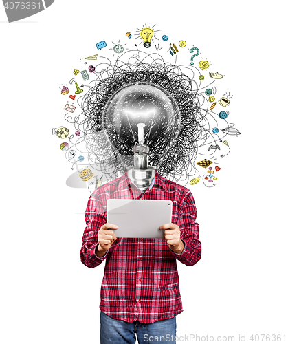 Image of lamp head man have got an idea