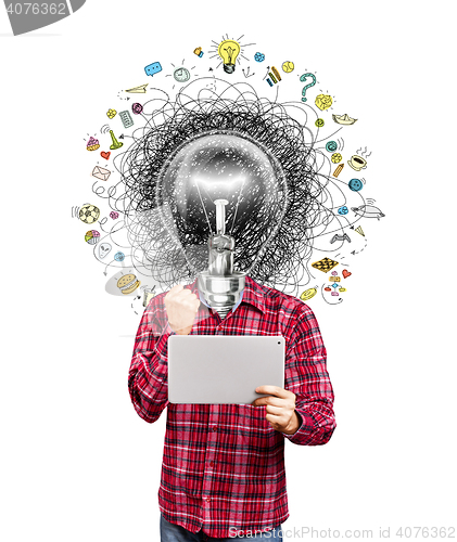 Image of lamp head man have got an idea