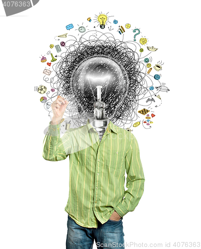 Image of lamp head man have got an idea
