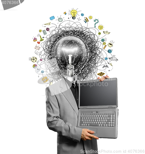 Image of lamp head man have got an idea