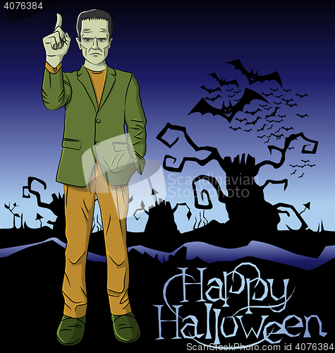 Image of Vector Cartoon Frankenstein Halloween